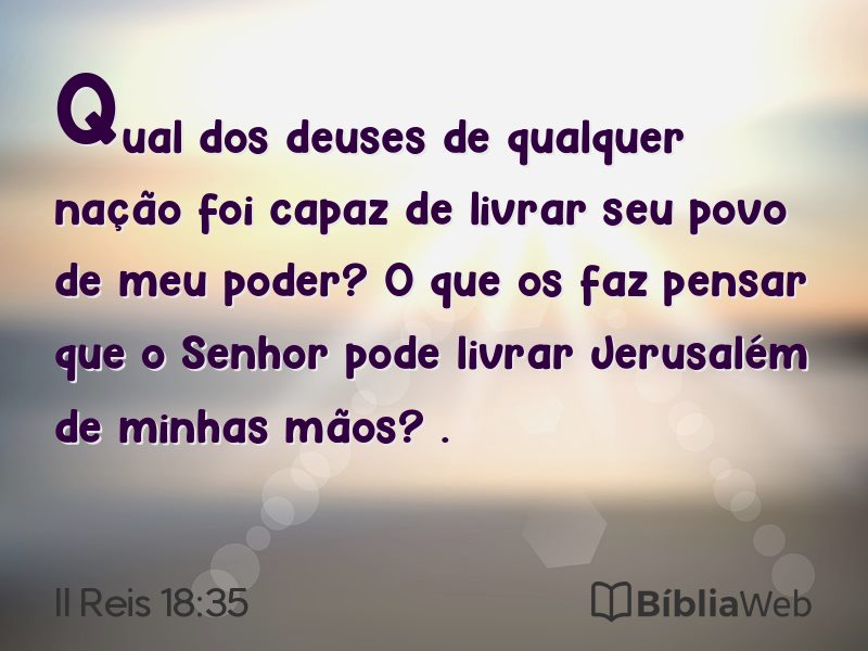 II Reis 18:35 em imagem para compartilhar