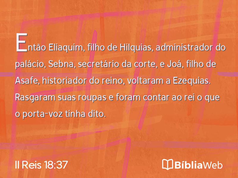 II Reis 18:37 em imagem para compartilhar