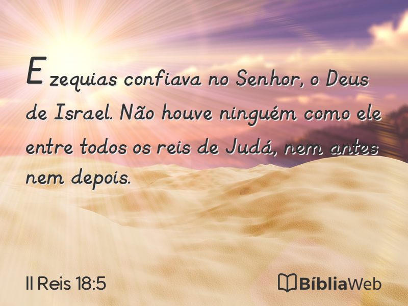 II Reis 18:5 em imagem para compartilhar