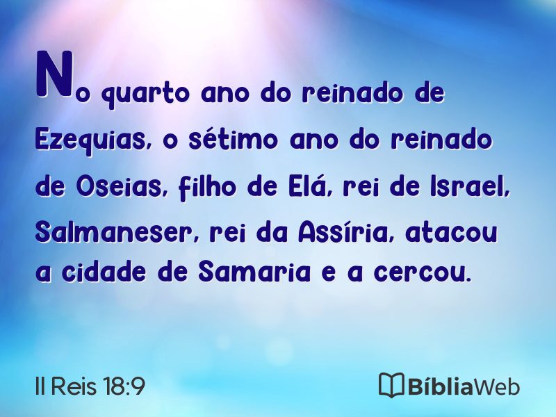 II Reis 18:9 em imagem para compartilhar