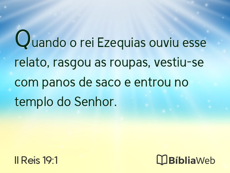 II Reis 19:1 em imagem para compartilhar
