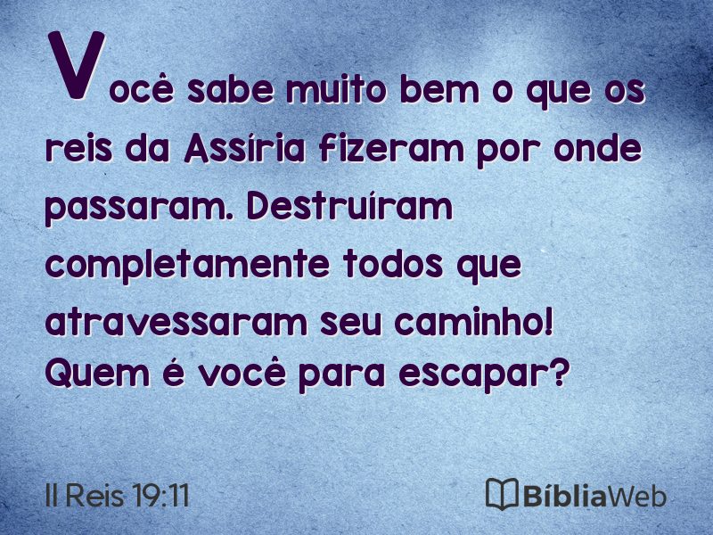 II Reis 19:11 em imagem para compartilhar