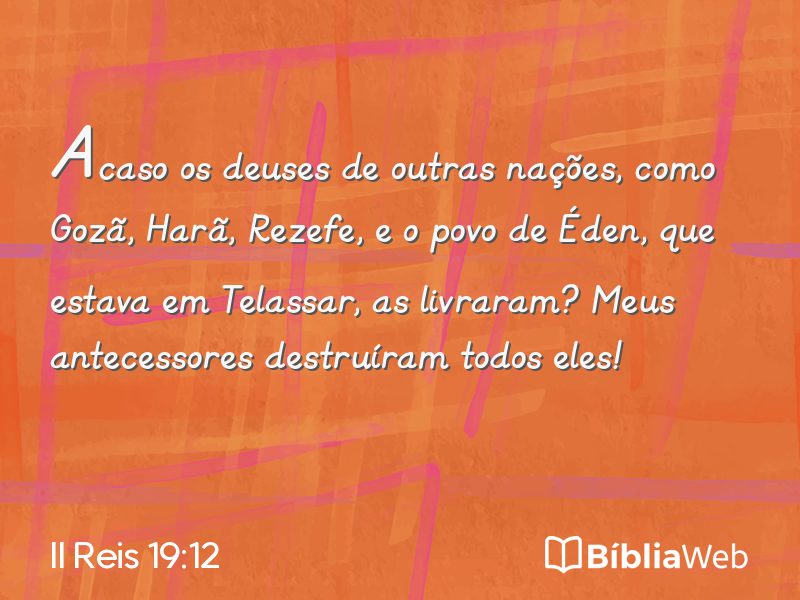 II Reis 19:12 em imagem para compartilhar
