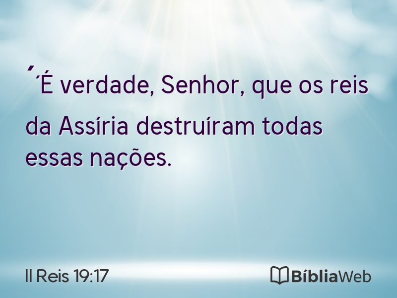 II Reis 19:17 em imagem para compartilhar