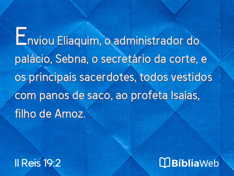 II Reis 19:2 em imagem para compartilhar