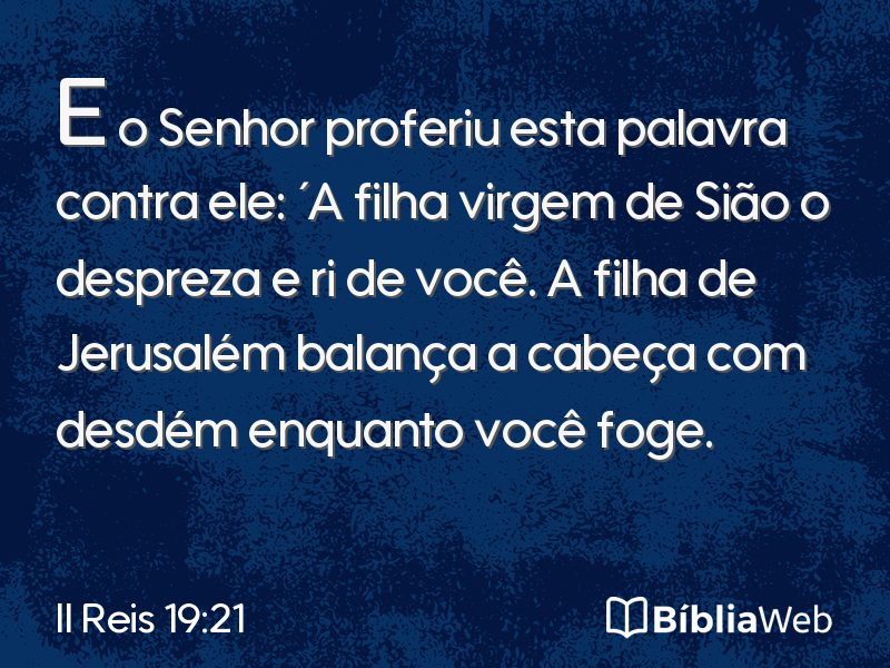 II Reis 19:21 em imagem para compartilhar
