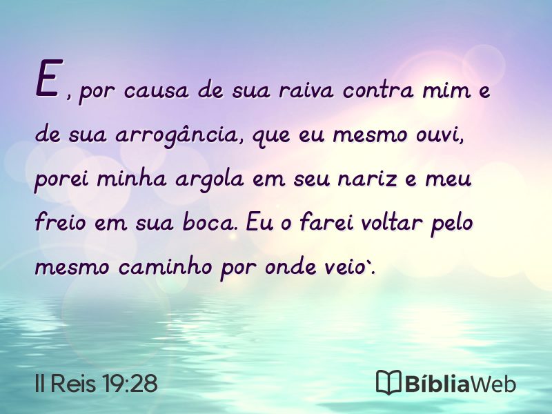 II Reis 19:28 em imagem para compartilhar