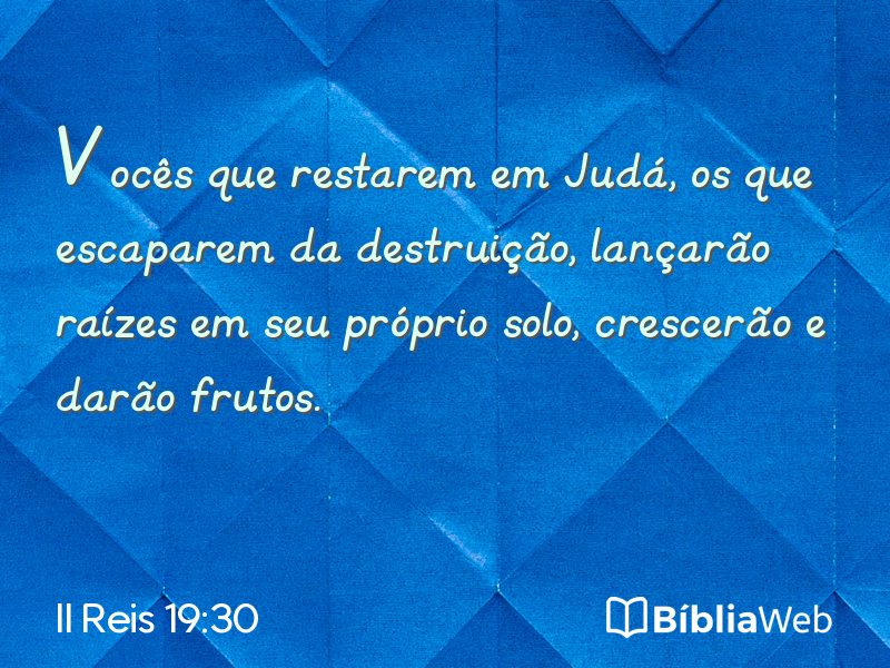 II Reis 19:30 em imagem para compartilhar