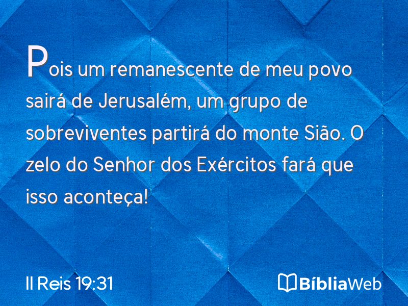 II Reis 19:31 em imagem para compartilhar