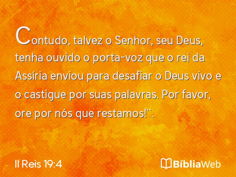 II Reis 19:4 em imagem para compartilhar