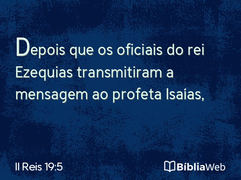 II Reis 19:5 em imagem para compartilhar