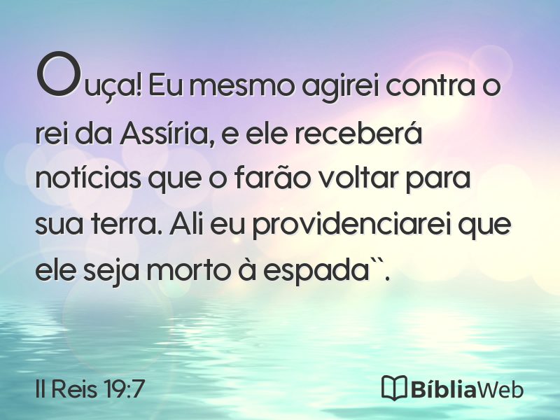 II Reis 19:7 em imagem para compartilhar