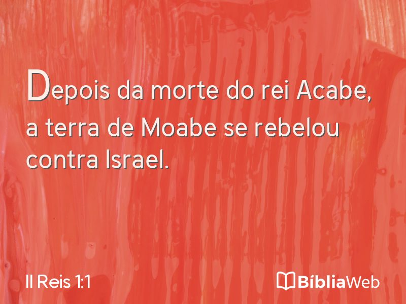 II Reis 1:1 em imagem para compartilhar