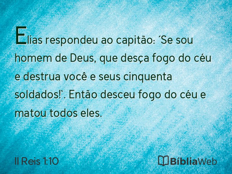 II Reis 1:10 em imagem para compartilhar