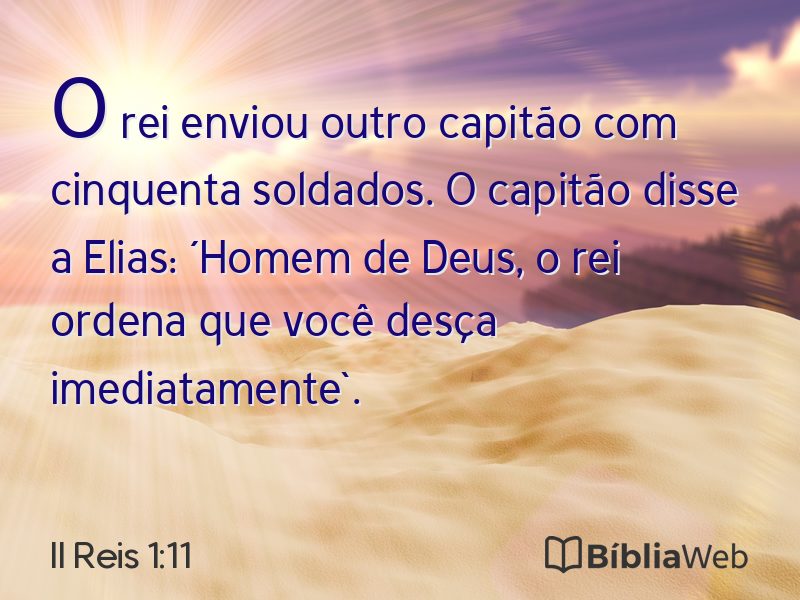 II Reis 1:11 em imagem para compartilhar