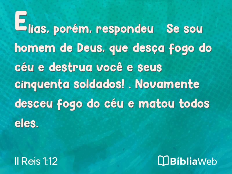 II Reis 1:12 em imagem para compartilhar