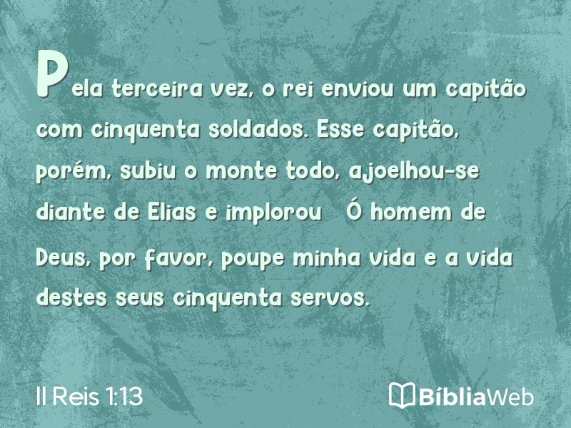 II Reis 1:13 em imagem para compartilhar