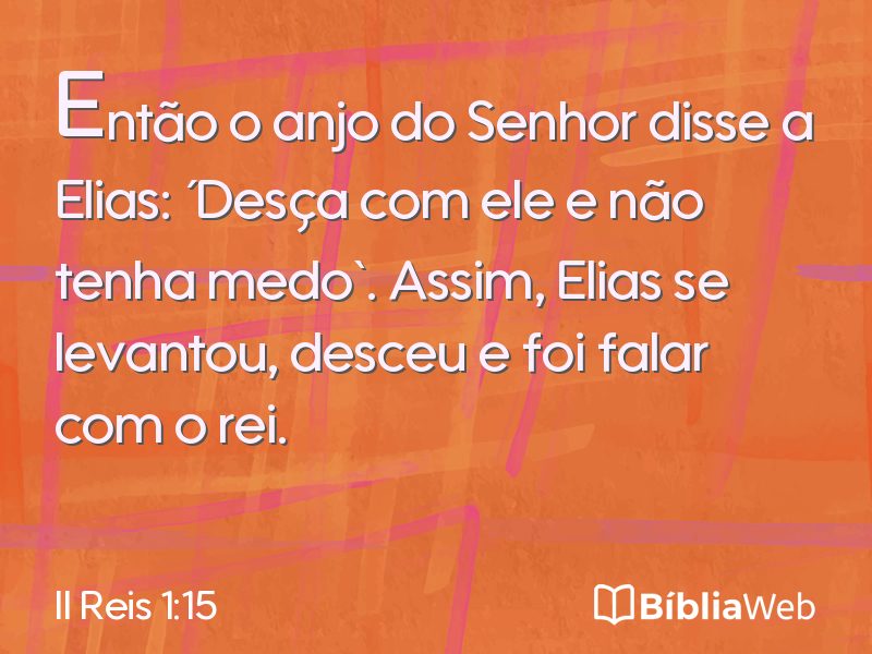 II Reis 1:15 em imagem para compartilhar