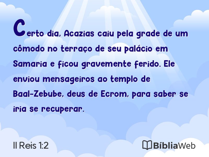 II Reis 1:2 em imagem para compartilhar