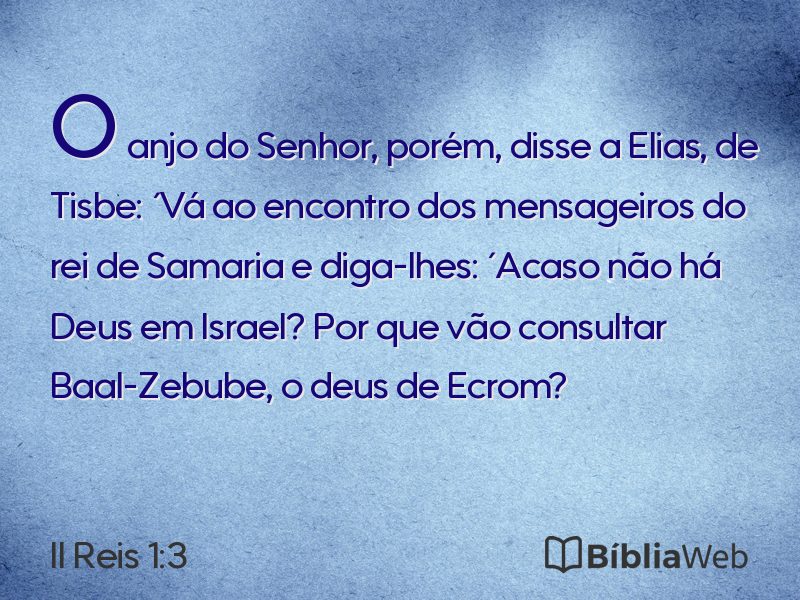 II Reis 1:3 em imagem para compartilhar