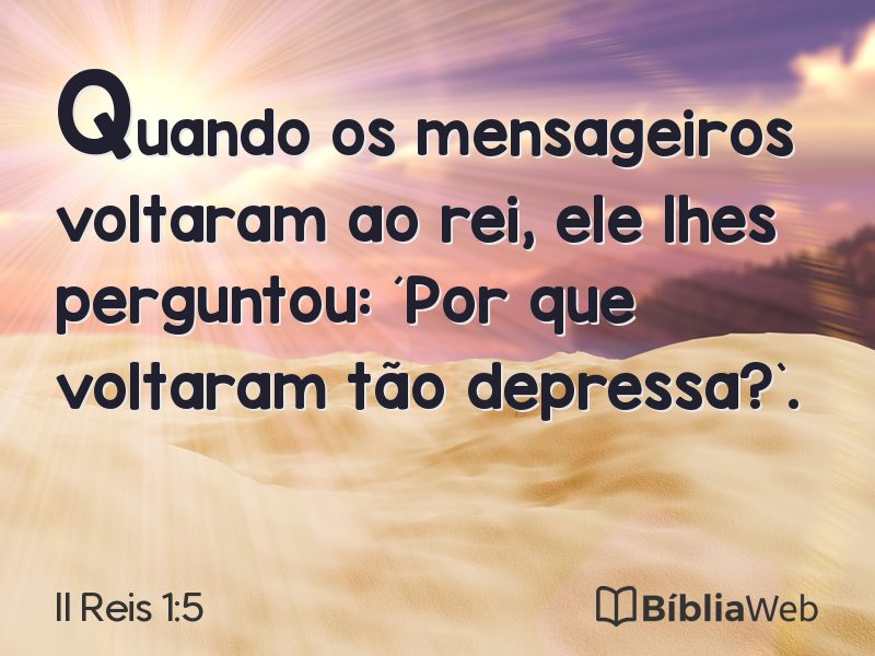 II Reis 1:5 em imagem para compartilhar