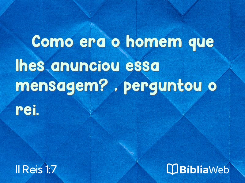 II Reis 1:7 em imagem para compartilhar
