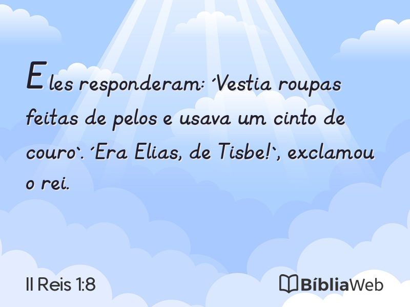 II Reis 1:8 em imagem para compartilhar