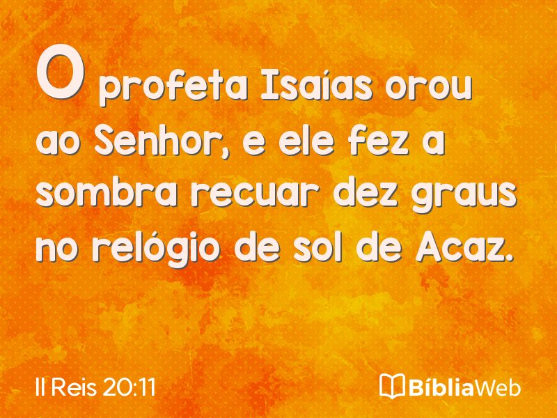 II Reis 20:11 em imagem para compartilhar