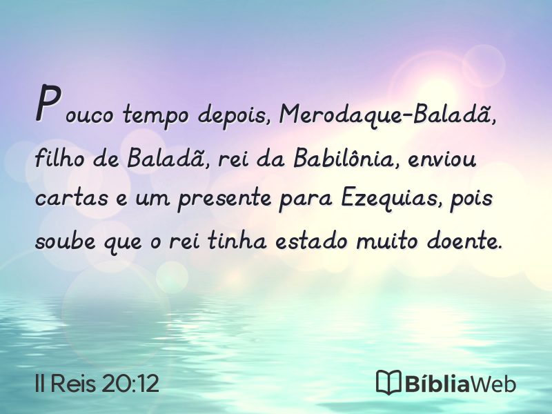 II Reis 20:12 em imagem para compartilhar