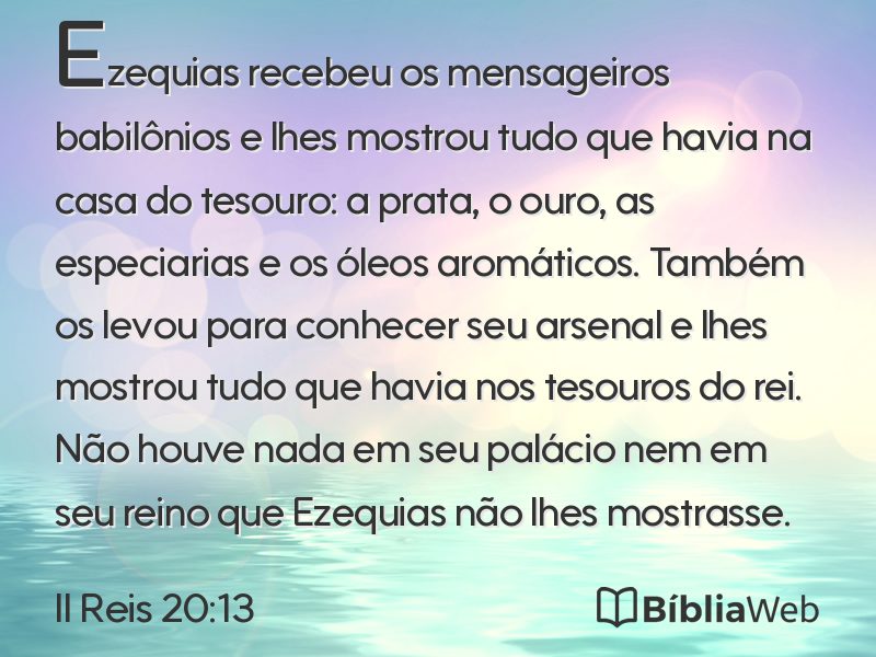 II Reis 20:13 em imagem para compartilhar