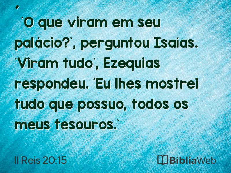II Reis 20:15 em imagem para compartilhar