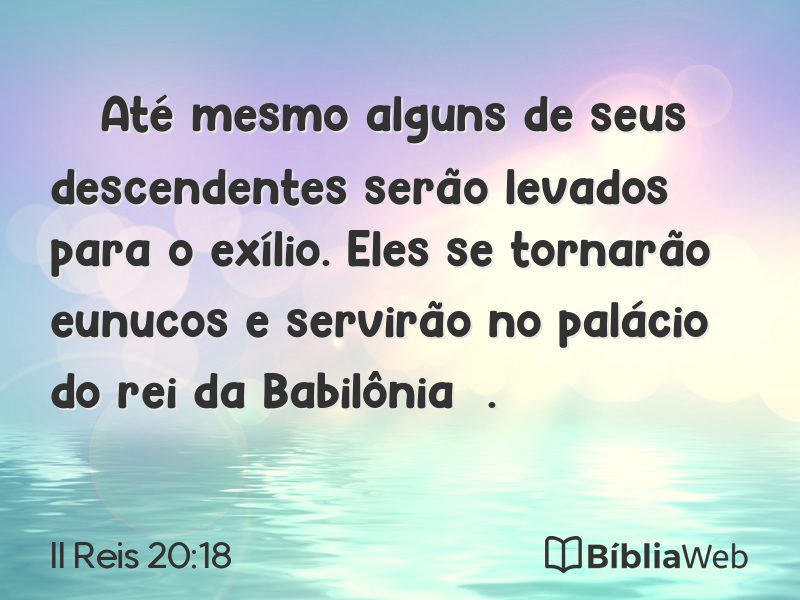 II Reis 20:18 em imagem para compartilhar