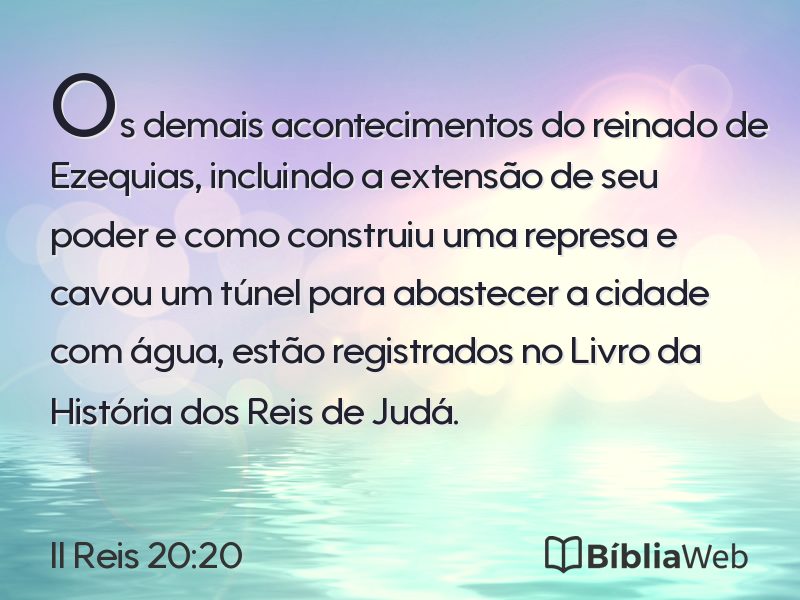 II Reis 20:20 em imagem para compartilhar