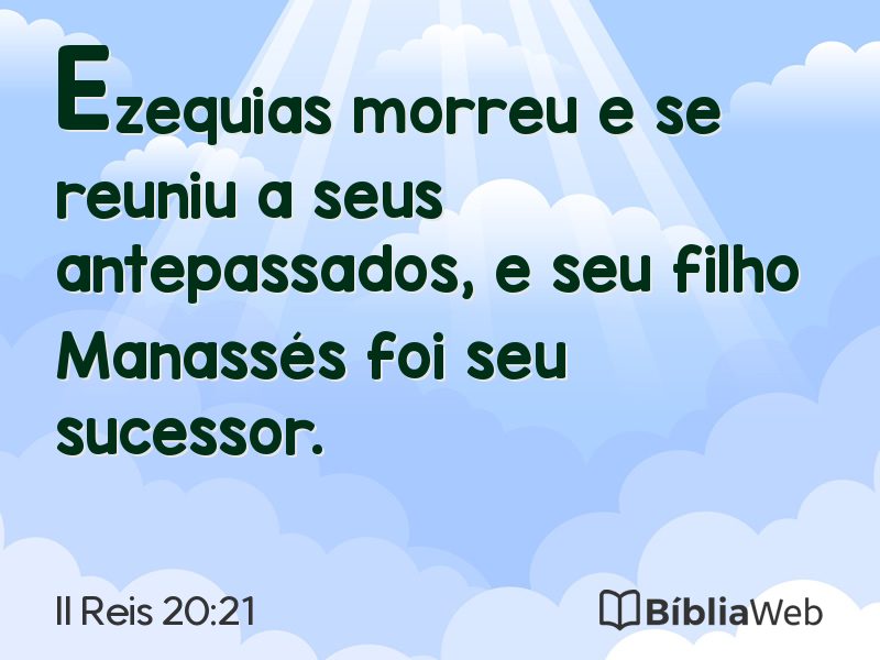 II Reis 20:21 em imagem para compartilhar