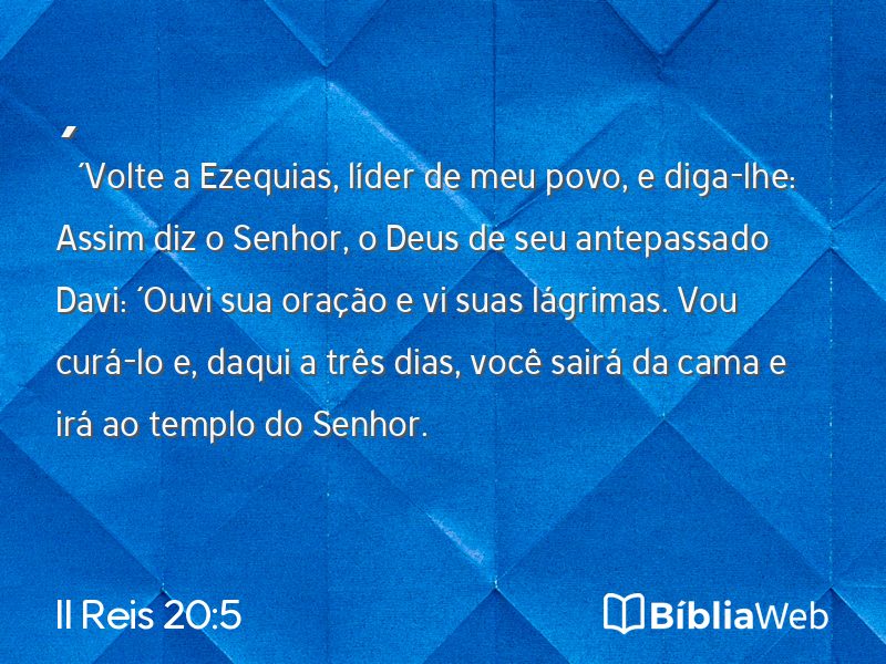 II Reis 20:5 em imagem para compartilhar