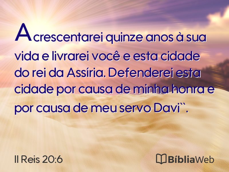 II Reis 20:6 em imagem para compartilhar