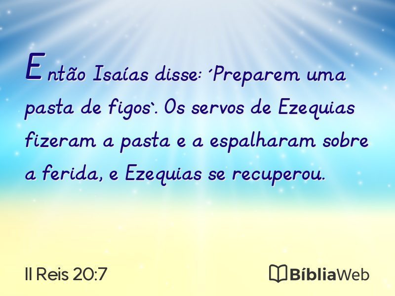 II Reis 20:7 em imagem para compartilhar