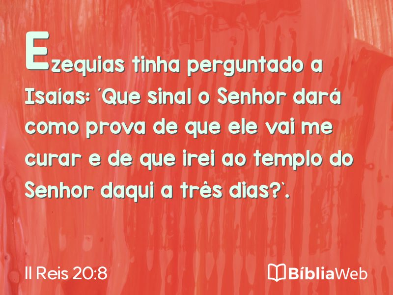 II Reis 20:8 em imagem para compartilhar