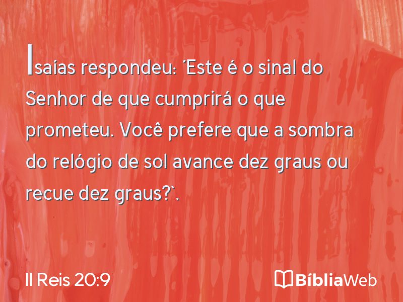 II Reis 20:9 em imagem para compartilhar