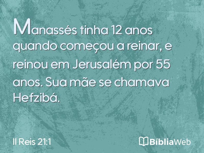 II Reis 21:1 em imagem para compartilhar