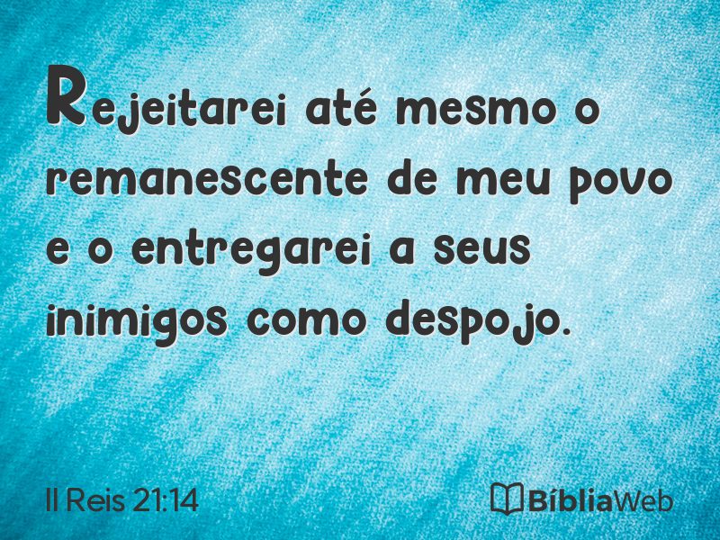 II Reis 21:14 em imagem para compartilhar