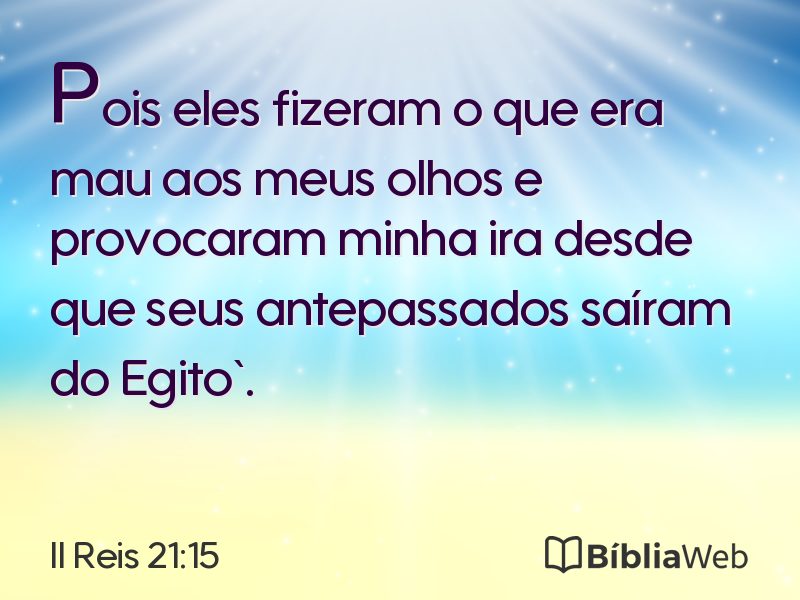 II Reis 21:15 em imagem para compartilhar