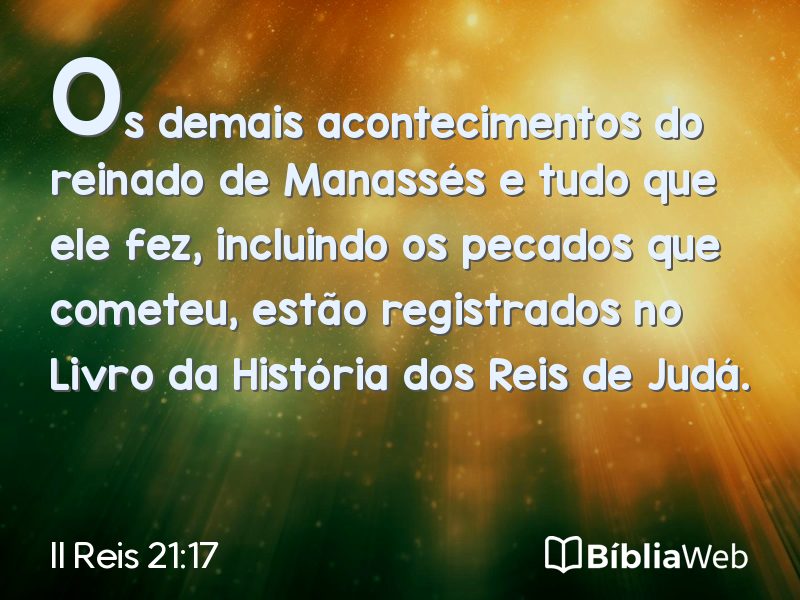 II Reis 21:17 em imagem para compartilhar