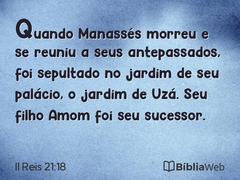 II Reis 21:18 em imagem para compartilhar