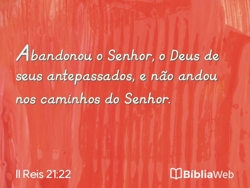 II Reis 21:22 em imagem para compartilhar