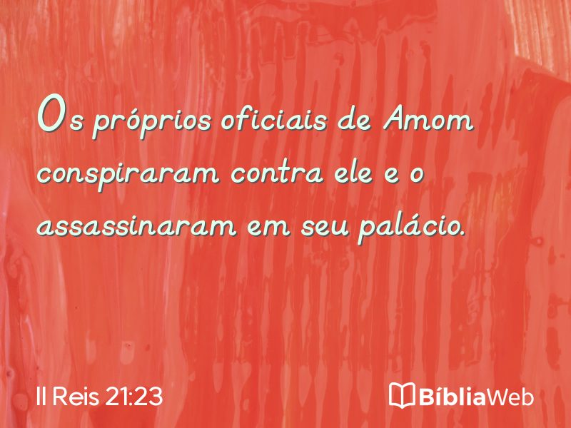 II Reis 21:23 em imagem para compartilhar
