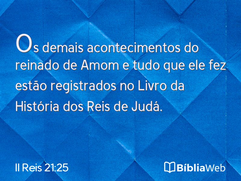 II Reis 21:25 em imagem para compartilhar