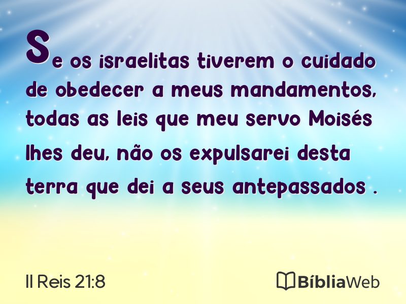 II Reis 21:8 em imagem para compartilhar