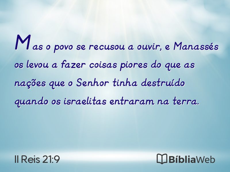 II Reis 21:9 em imagem para compartilhar