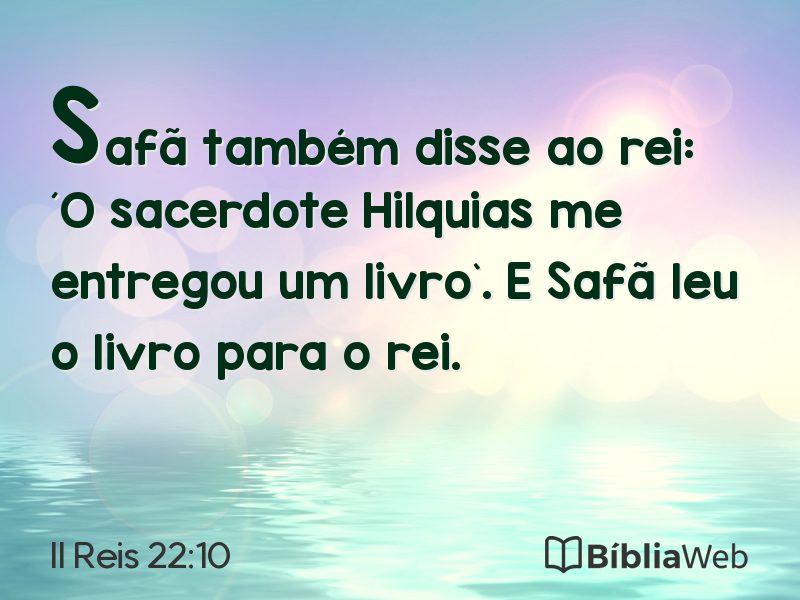 II Reis 22:10 em imagem para compartilhar
